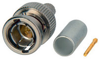 75 Ohm Straight BNC Connector with Notched Bayonets for 1855, RGBS250, VDM250D, VDM230 Cable Type