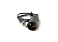 Unbalanced Line Cable, XLR-M to 3.5mm Threaded Connector, Black