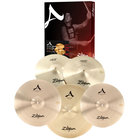 Zildjian A391 A Zildjian Box Set: 14" A New Beat Hi-Hats, 16" & 18" A Medium Thin Crash, 20" A Medium Ride