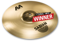 16" AA Raw Bell Crash Cymbal in Natural Finish