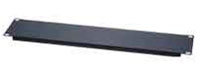 Steel Flanged Rack Panel, 1 RU (Black)