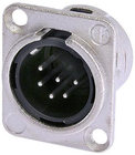 6-pin XLRM Panel Receptacle