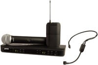 BLX Series Dual Channel Combo Wireless System with PG58 Handheld and PGA31 Headset Microphones, 602-620 MHz
