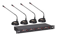 4-Ch Desktop Conference UHF Wireless Microphone System