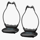 Dual Infrared Wireless Listening Assistance System with 2 Batteries and 2 Charging Docks