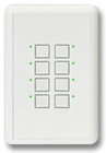 Mystique 2-Wire 2-Button Network Station in White with RGB LED Indicators