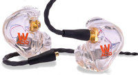 Clear Custom-Fit In-Ear Monitor with Dual-Balanced Armature Drivers
