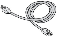 12" 120 VAC Jumper Cable in White for eW Profile Powercore