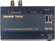 1x2 S-Video Distribution amplifier & YC Converter