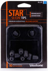10 Pack of Blue STAR Silicone Eartips