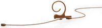d:fine Single Ear Cardioid Headset Microphone with Screw-On TA4F Connector and 120mm Long Boom Arm, Brown