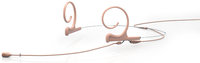 d:fine Dual Ear Cardioid Headset Microphone with Hardwired TA4F Connector and 120mm Long Boom Arm, Beige
