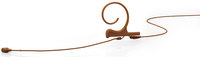 d:fine Single Ear Omnidirectional Headset Microphone with Hardwired TA4F Connector and 110mm Long Boom Arm, Brown