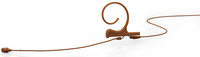 d:fine Single Ear Omnidirectional Headset Microphone with Hardwired 3.5mm Locking Connector and 110mm Long Boom Arm, Brown