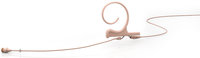 d:fine Single Ear Omnidirectional Headset Microphone with Hardwired 3-Pin Lemo Connector and 110mm Long Boom Arm, Beige
