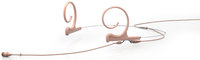 d:fine Dual Ear Omnidirectional Headset Microphone with Screw-On 3-Pin Lemo Connector and 110mm Long Boom Arm, Beige