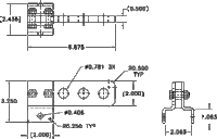 Adaptive Technologies Group AMFS-1X2-SME  Adjustable Modular Flying System Extended Shackle Mount