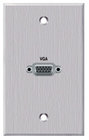 1-Gang VGA Pass Thru Wall Plate in Clear Anodized Aluminum
