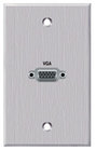 1-Gang VGA Pass Thru Wall Plate in Clear Anodized Aluminum