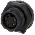 5-pin XLRF EN3 Series Panel Mount Connector