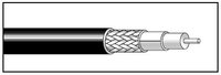 1000' RG59 20AWG Tinned Copper Braid Coaxial Cable, Black