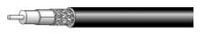 18AWG RG6 Shielded Coaxial Cable, Black, Priced per Foot