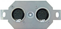 Straight Wall Plate with (1) NL4MP & (1) AC3FDZL Connectors