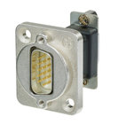 Neutrik NADB15MF 15-Pin D-SUB Male to Female Feedthrough, Nickel Housing