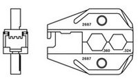 RJ45 WE/SS & RG6/RC6 CATV F Connector Die