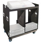 Double 14RU Carpet Series Mixer/Rack Combo Case with Casters