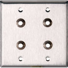 2-Gang Wall Plate with (4) 1/4" Stereo Jacks