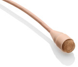 Standard Sensitivity Omnidirectional Miniature Microphone with Screw-On 3.5mm Locking Connector, Clip and Windscreen in Beige