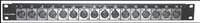 16-Connector XLR-M and XLR-F to Solder, Flush Mount Panel