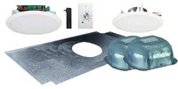 Two Source Amplified 6.5" Drop Ceiling Speaker Package with 2 In-Ceiling Speakers and Stereo Volume Controller
