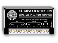 Stick-On Dual Channel Microphone Phantom Power Adapter