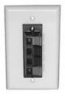 Philmore 75-674  4-Position Term. Solderless Speaker Wall Plate in White