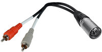 XLR Male to Dual RCA Male Y-Cable