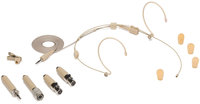 Wraparound Wireless Headset Microphone with Micro-Miniature Condenser Capsule in Beige