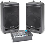 2x 500W Portable PA System with 10 Channel Mixer