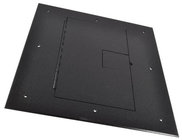 Floor Box Cover in Black Sandtex with Hinged Lid, without Carpet Flange