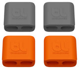 4 Pack of Orange and Gray Medium Size bluelounge CableClips