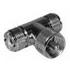 Single Male to Dual Female UHF T-Adapter