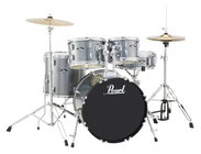 5-Piece Drum Set in Charcoal Metallic with Cymbals and Hardware