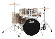 5-Piece Drum Set in Bronze Metallic with Cymbals and Hardware