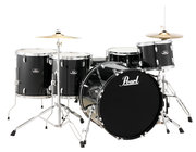 5-Piece Roadshow Series Drum Set in Jet Black with Cymbals and Hardware