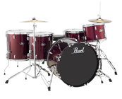 5-Piece Roadshow Series Drum Set in Wine Red with Cymbals and Hardware
