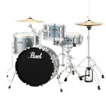 4-Piece Drum Set in Charcoal Metallic with Cymbals and Hardware