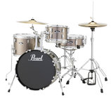 4-Piece Drum Set in Bronze Metallic with Cymbals and Hardware