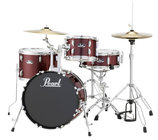 4-Piece Drum Set in Wine Red with Cymbals and Hardware