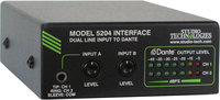 Dual Line Input to Dante Network Audio Interface